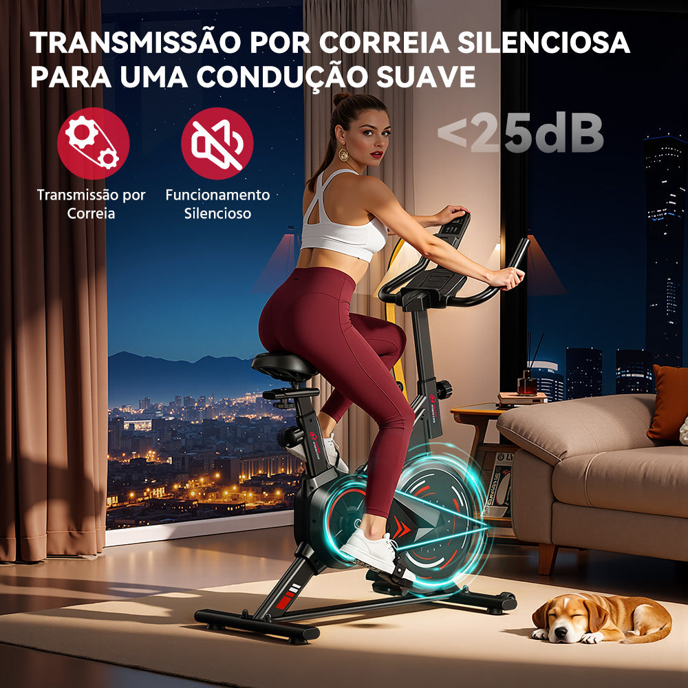 Bicicleta Estática Estacionária C1, Volante de 6 kg