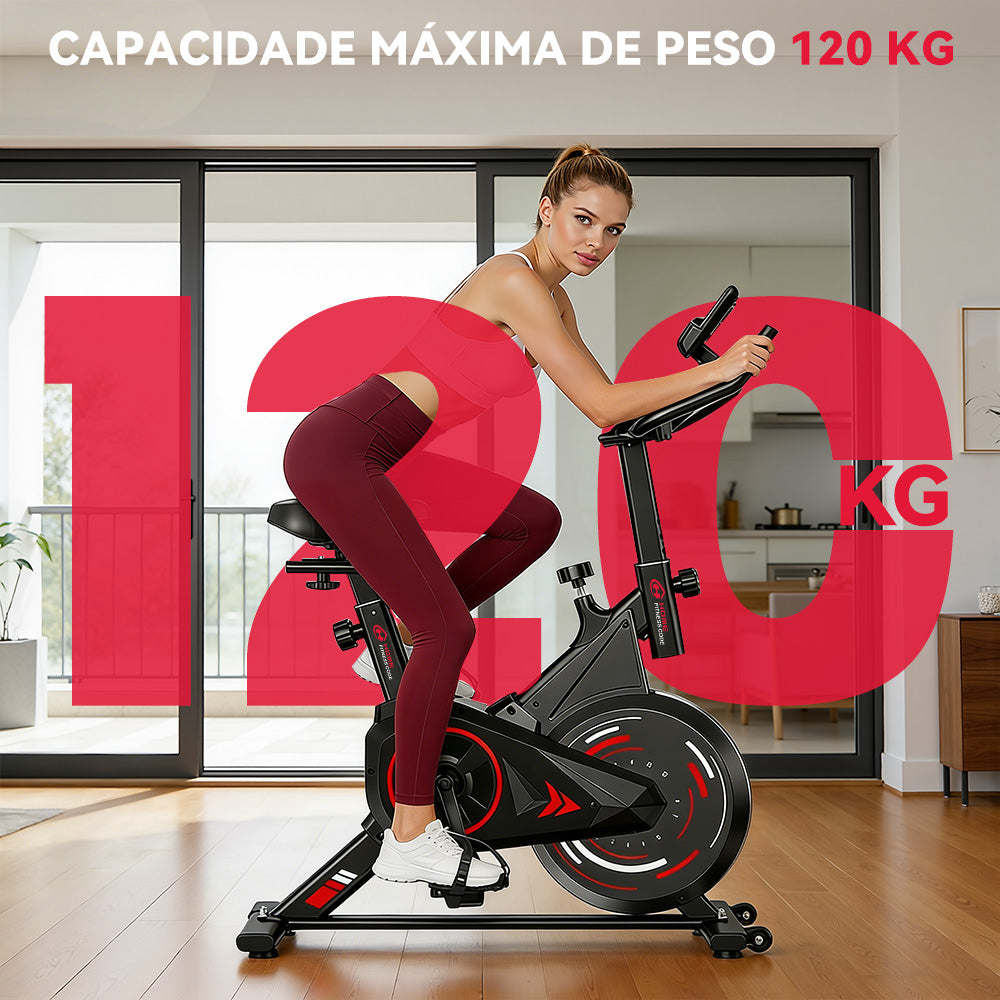 Bicicleta Estática Estacionária C1, Volante de 6 kg