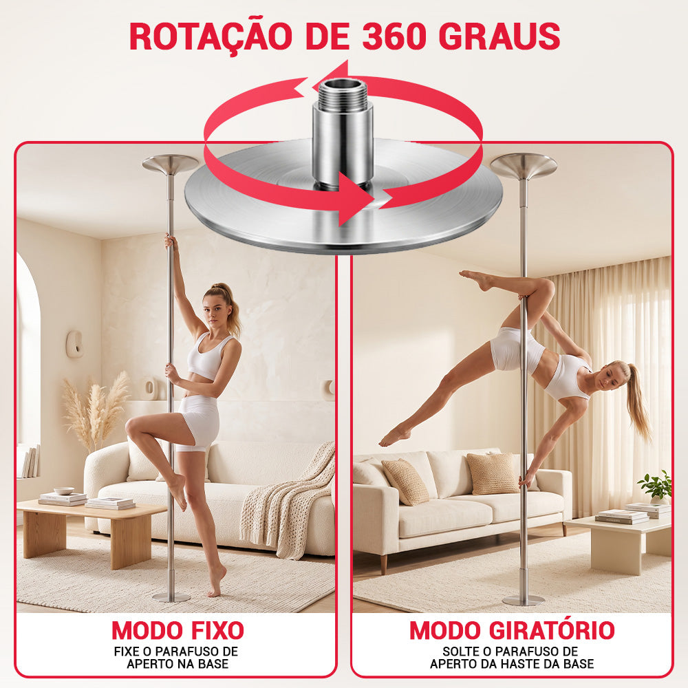Barra de Pole Dance com Altura Ajustável