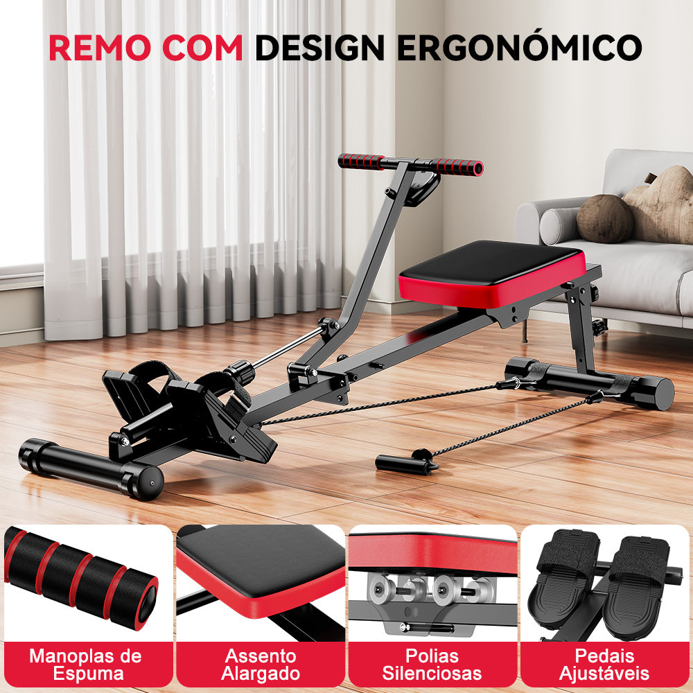 Máquina de Remo Hidráulica, Resistência de 12 Níveis