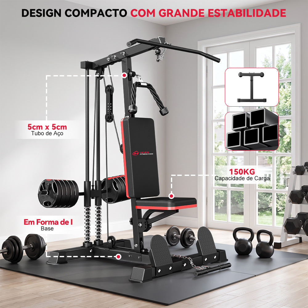 Máquina de Puxada Alta e Baixa