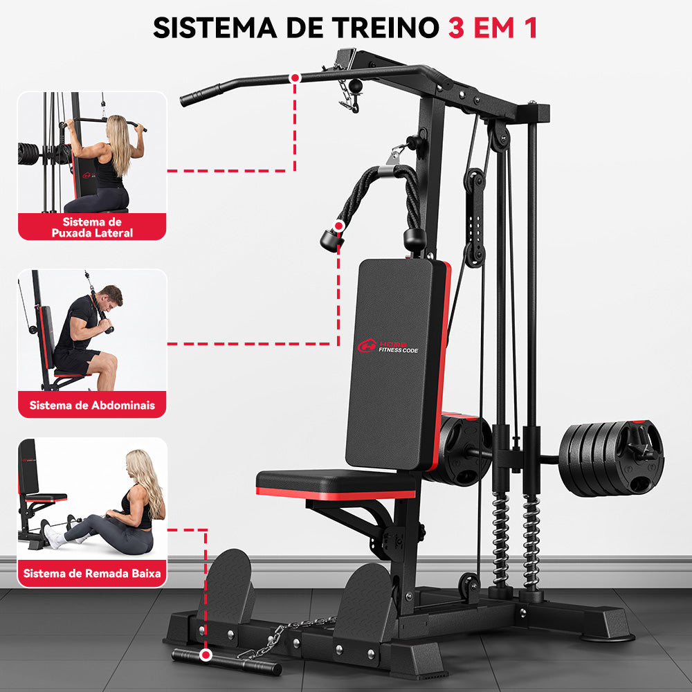 Máquina de Puxada Alta e Baixa