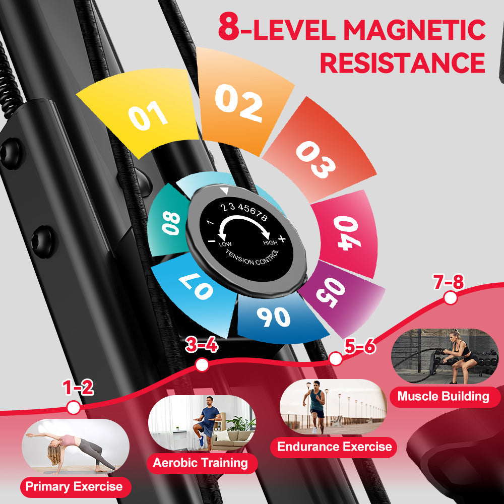 Bicicleta de Exercício Dobrável, Resistência Magnética