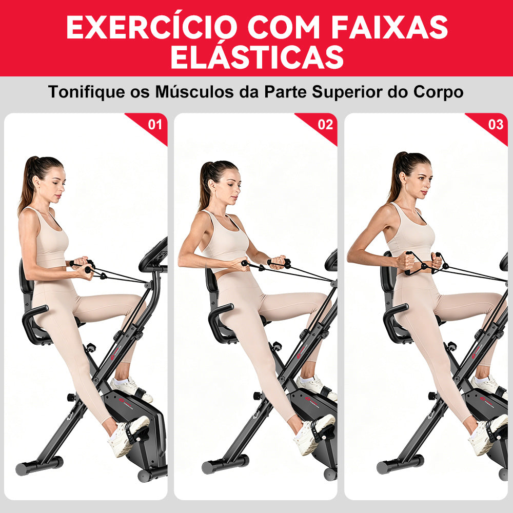 Bicicleta de Exercício Dobrável, Resistência Magnética