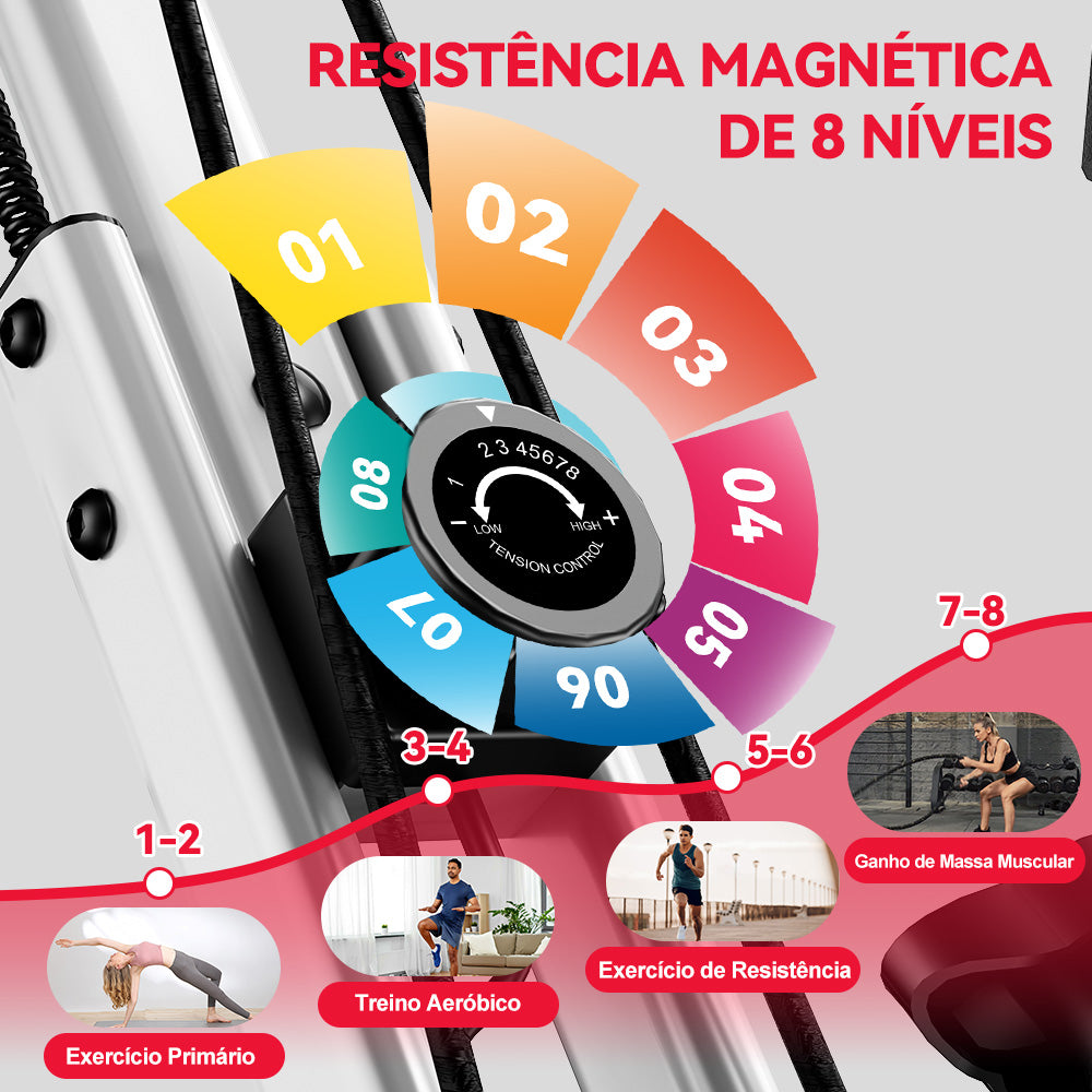 Bicicleta de Exercício Dobrável, Resistência Magnética