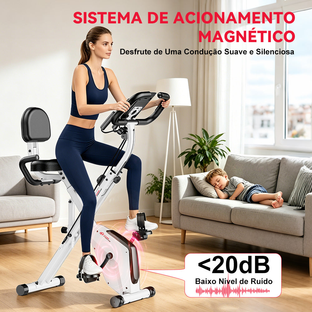 Bicicleta de Exercício Dobrável, Resistência Magnética