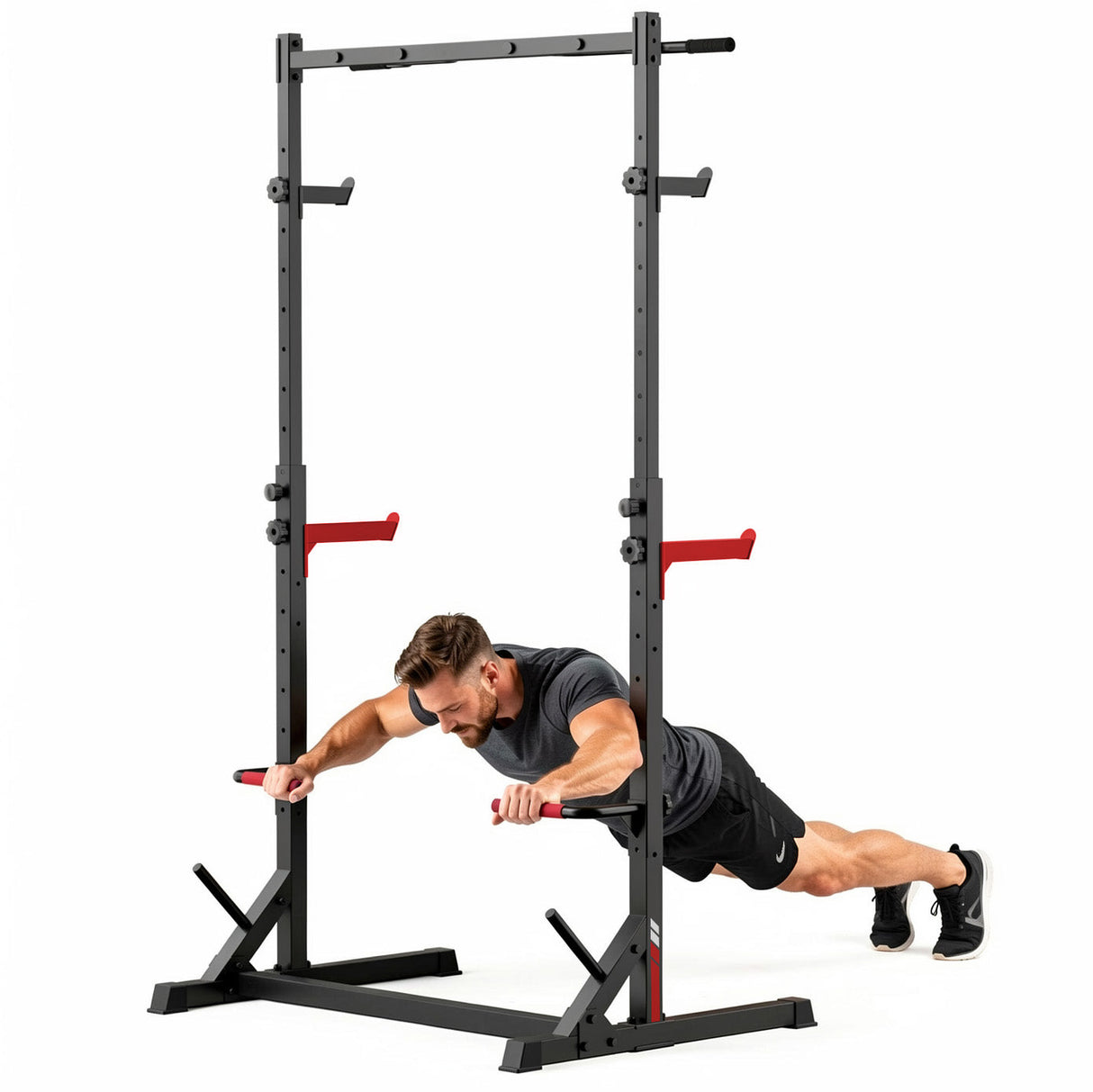 Meio Rack de Agachamento com Barra de Tração