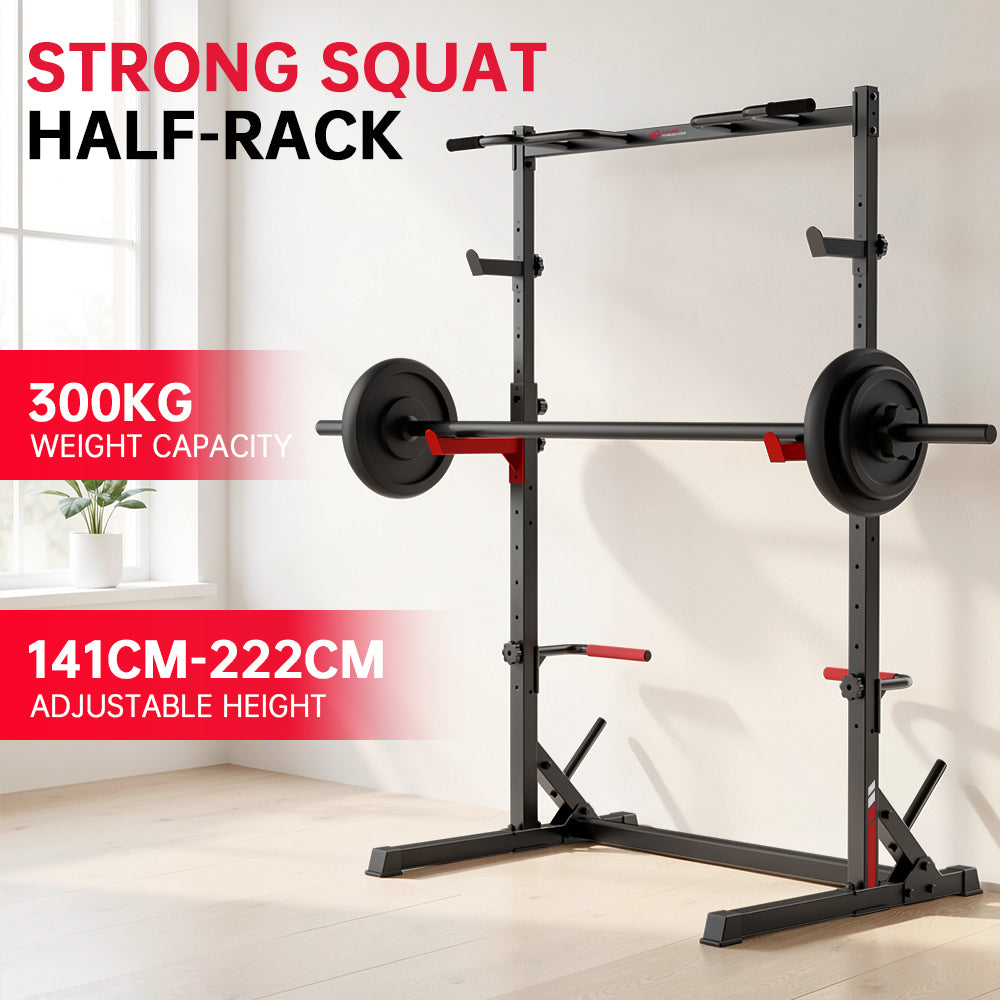 Meio Rack de Agachamento com Barra de Tração