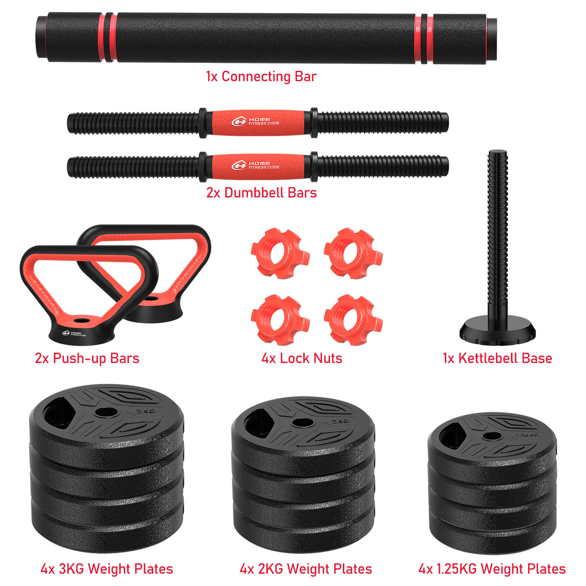 Conjunto de Halteres Multifuncionais 4 Em 1