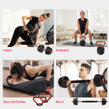 Conjunto de Halteres Multifuncionais 4 Em 1