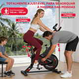 Bicicleta Estática Estacionária C1, Volante de 6 kg
