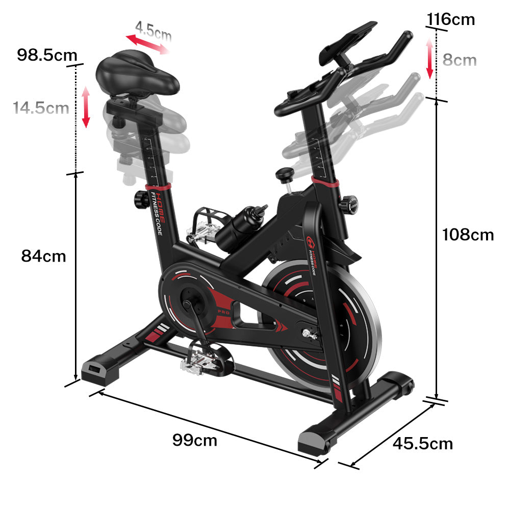Bicicleta Estática Estacionária D1, Volante de 8 kg/10 kg