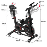 Bicicleta Estática Estacionária D1, Volante de 8 kg/10 kg