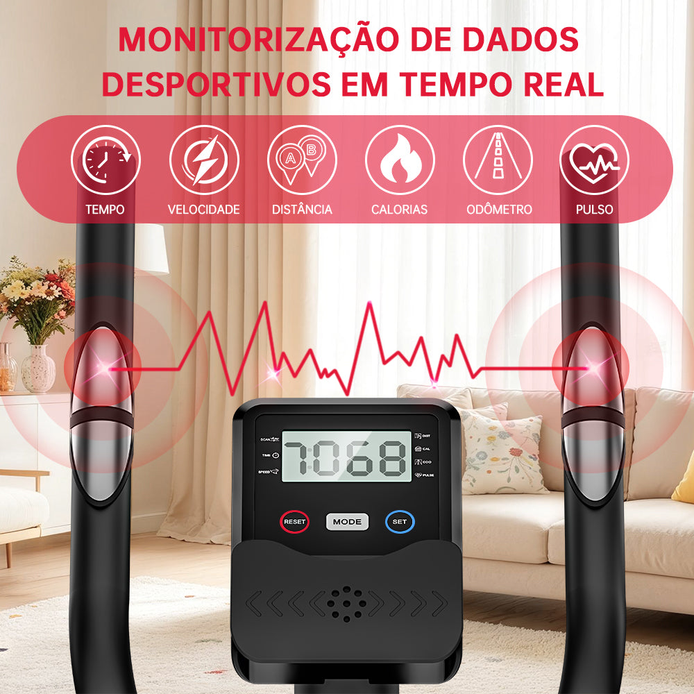 Aparelho Elíptico E200, 16 Níveis de Resistência Magnética