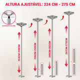 Barra de Pole Dance com Altura Ajustável