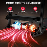 Passadeira Dobrável Q5 Pro com Motor sem Escovas, 1-12 km/h Velocidade, 15% Inclinação Automática