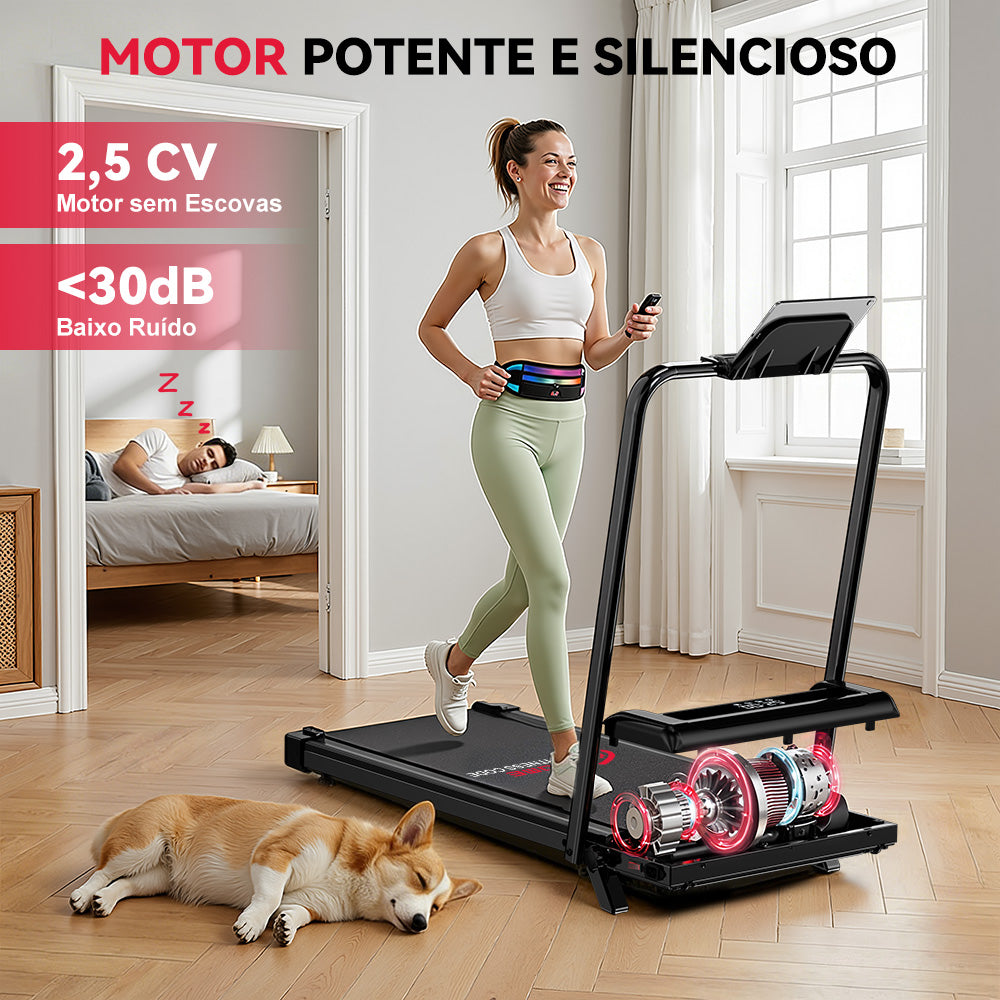 Passadeira Z3 com Motor sem Escovas, 1-6 km/h Velocidade, 5% Inclinação Manual