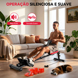 Máquina de Remo Hidráulica, Resistência de 12 Níveis