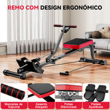 Máquina de Remo Hidráulica, Resistência de 12 Níveis