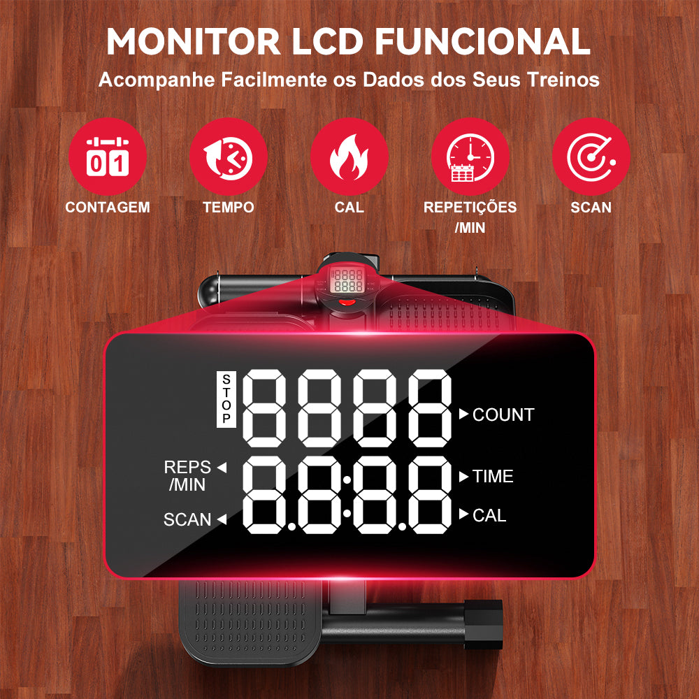 Mini Stepper Hidráulico com Faixas de Resistência