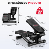 Mini Stepper Hidráulico com Faixas de Resistência