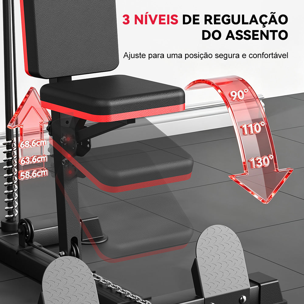 Máquina de Puxada Alta e Baixa