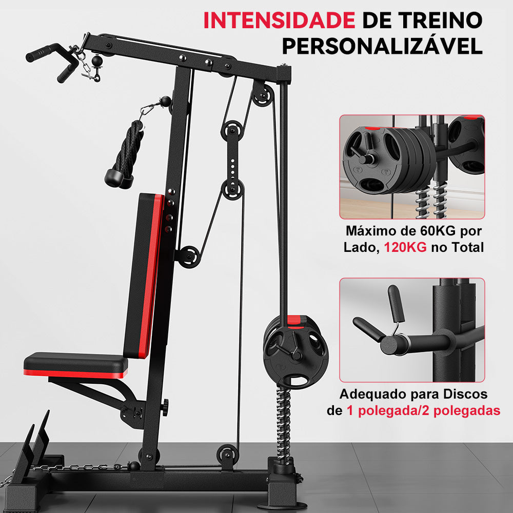 Máquina de Puxada Alta e Baixa