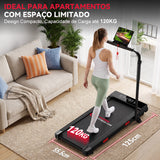 Passadeira Dobrável Q2 Pro com Motor sem Escovas, 1-10KM/H Velocidade, 5% Inclinação Manual (Nova Versão)