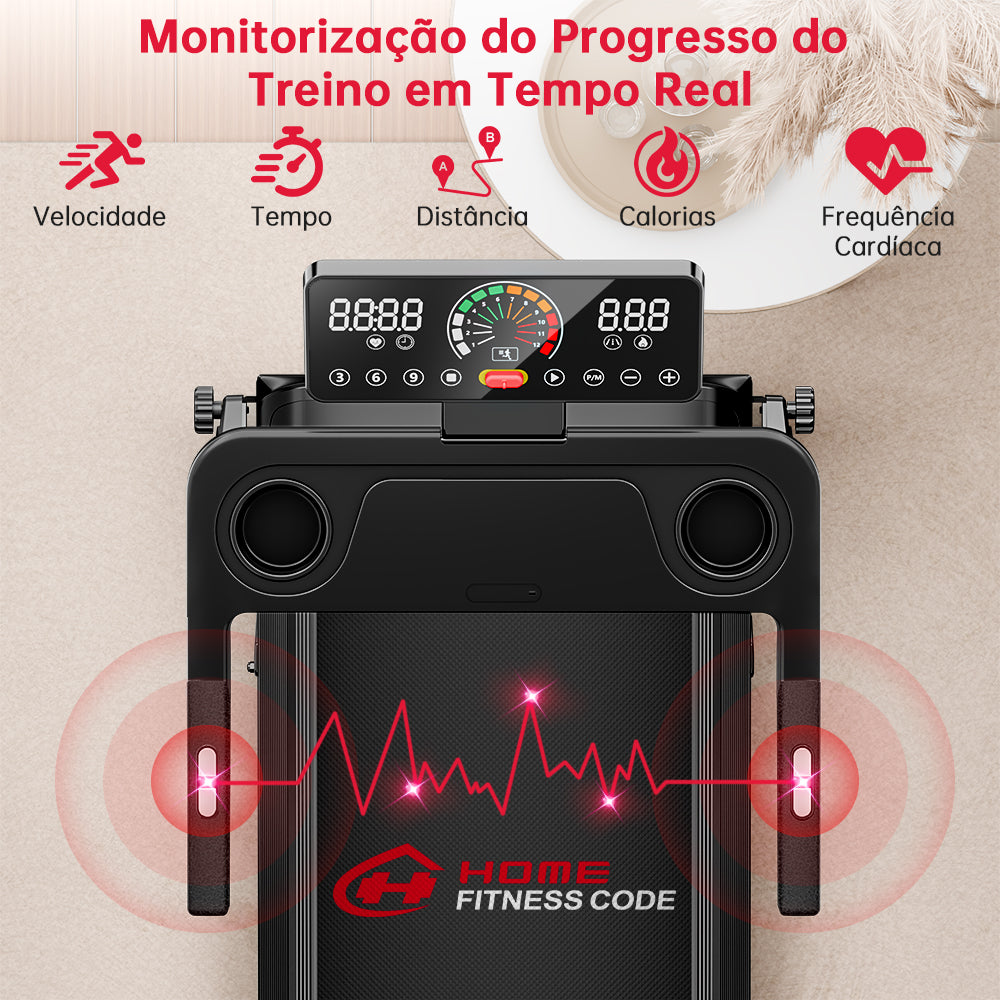 Passadeira Dobrável Q8, 1-12 km/h Velocidade, 5% Inclinação Manual