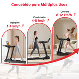 Passadeira Dobrável Q8, 1-12 km/h Velocidade, 5% Inclinação Manual