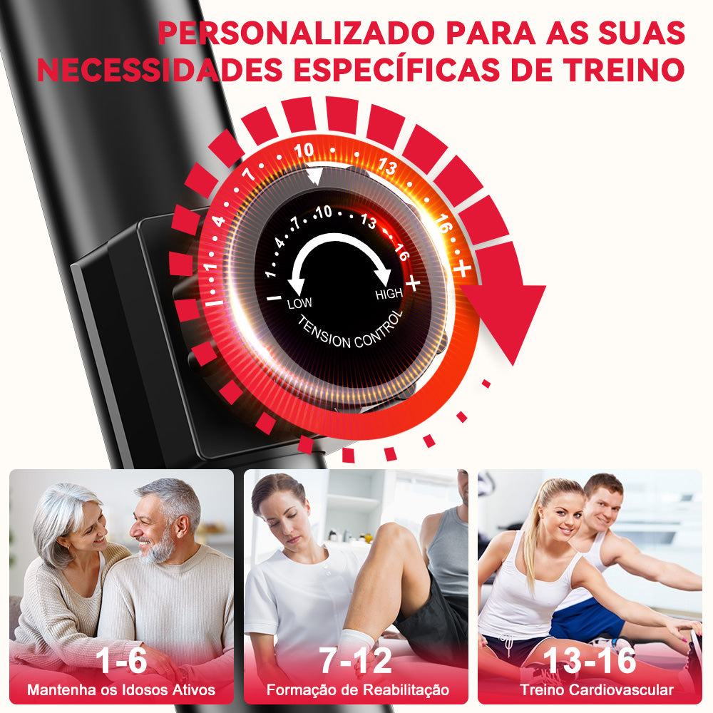 Bicicleta de Exercício Reclinada X1, 16 Níveis de Resistência