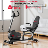 Bicicleta de Exercício Reclinada X1, 16 Níveis de Resistência