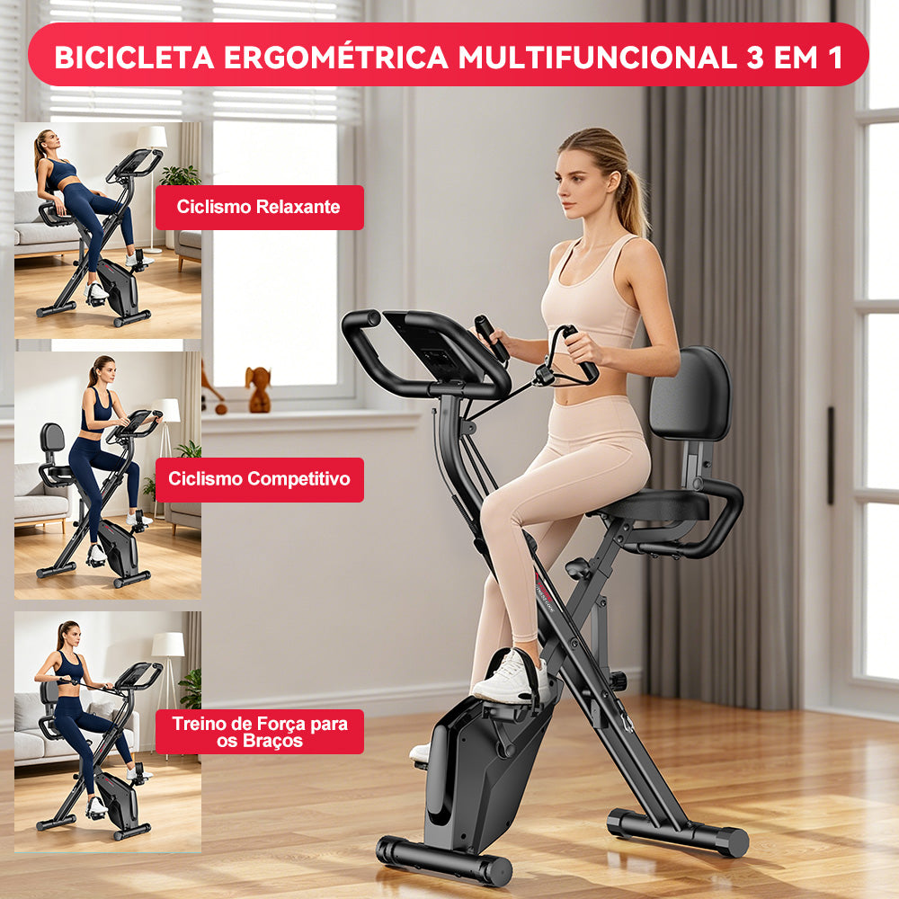 Bicicleta de Exercício Dobrável, Resistência Magnética