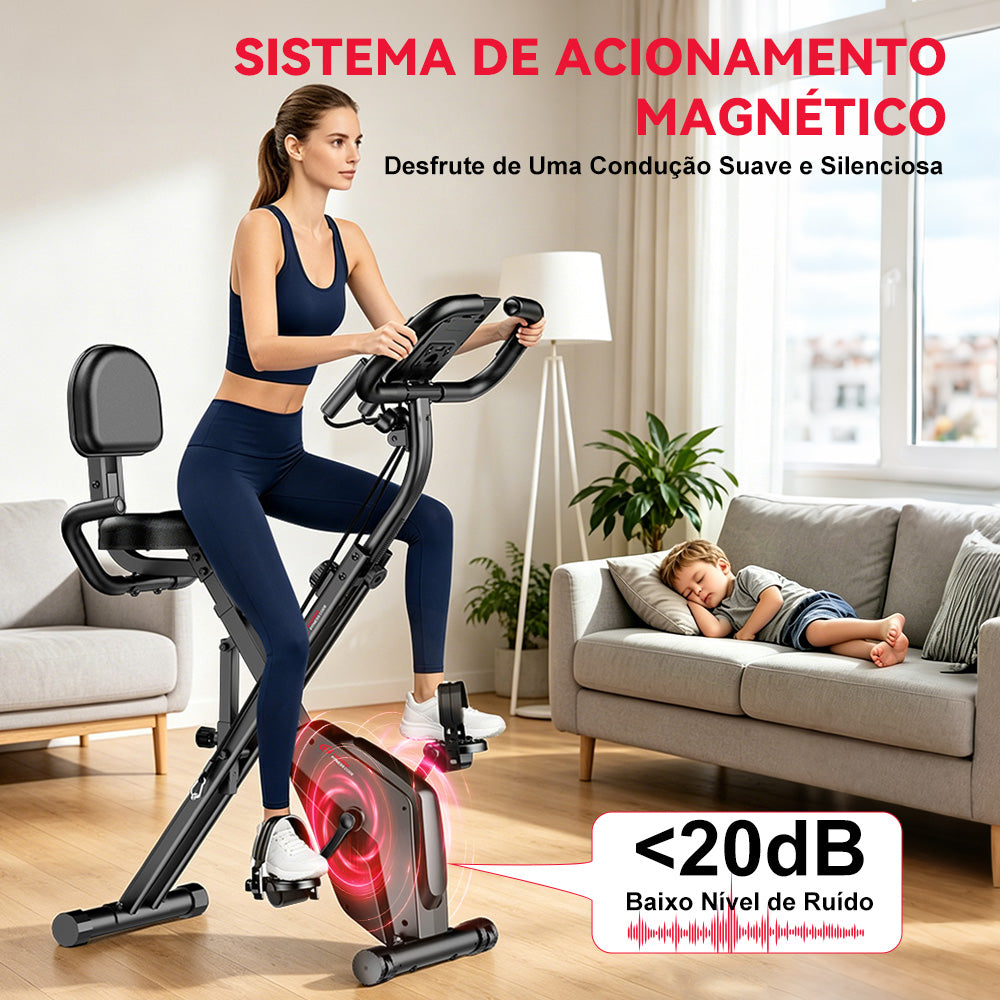 Bicicleta de Exercício Dobrável, Resistência Magnética