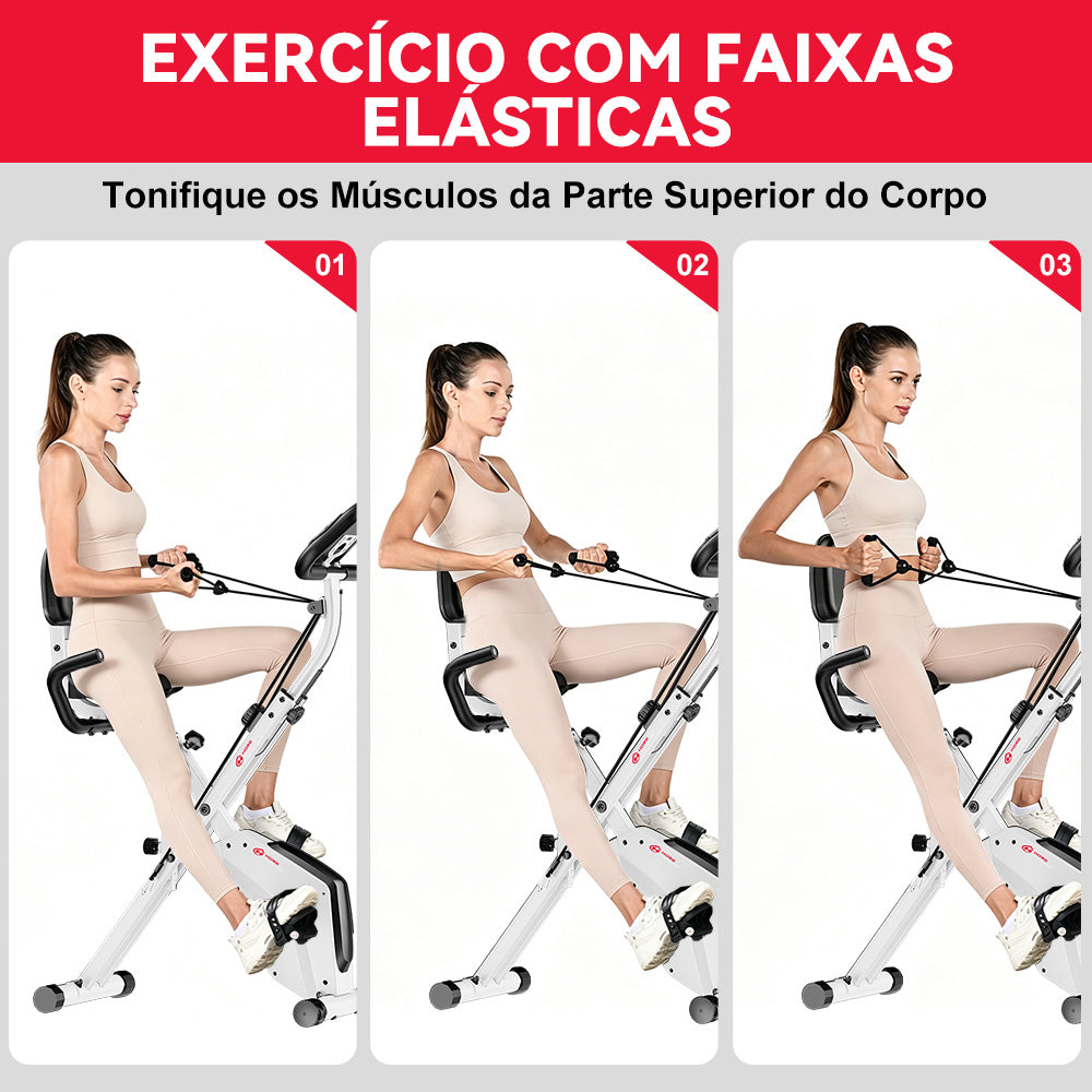 Bicicleta de Exercício Dobrável, Resistência Magnética