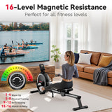 Máquina de Remo Magnética, 16 Níveis de Resistência