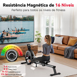 Máquina de Remo Magnética, 16 Níveis de Resistência