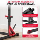 Meio Rack de Agachamento com Barra de Tração