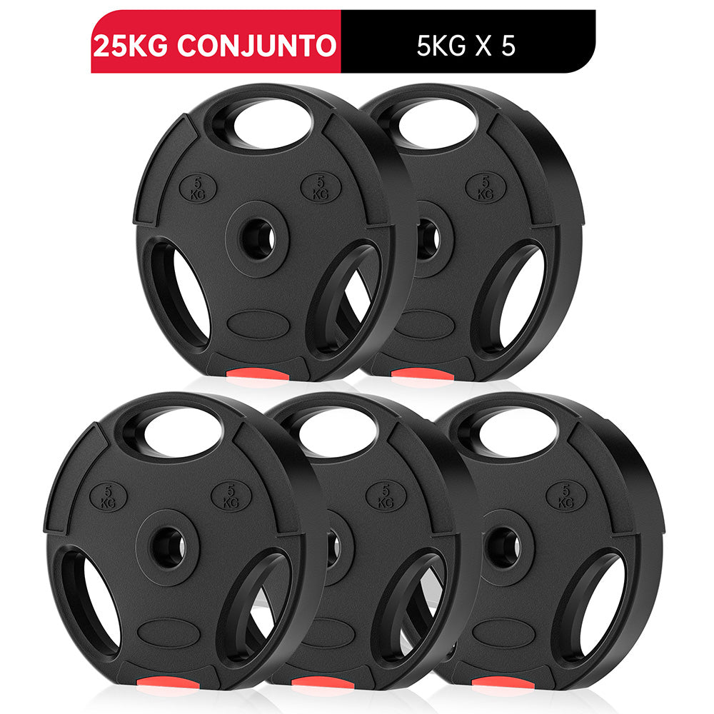 1 Polegada Discos de Peso Padrão, 5 x 5KG