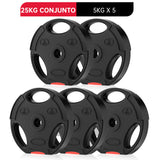 1 Polegada Discos de Peso Padrão, 5 x 5KG