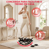 Stepper de Balanço Lateral com Bandas de Resistência e Tapete Antiderrapante