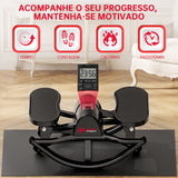 Stepper de Balanço Lateral com Bandas de Resistência e Tapete Antiderrapante
