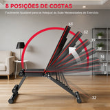Banco de Exercícios Dobrável B1, Encosto Regulável