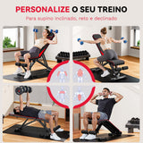 Banco de Musculação Dobrável C1, Múltiplos Ajustes